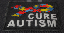 Cure Autism Puzzle Pieces Ribbo-P4313 : 2.75x2 inch - HighwayLeather