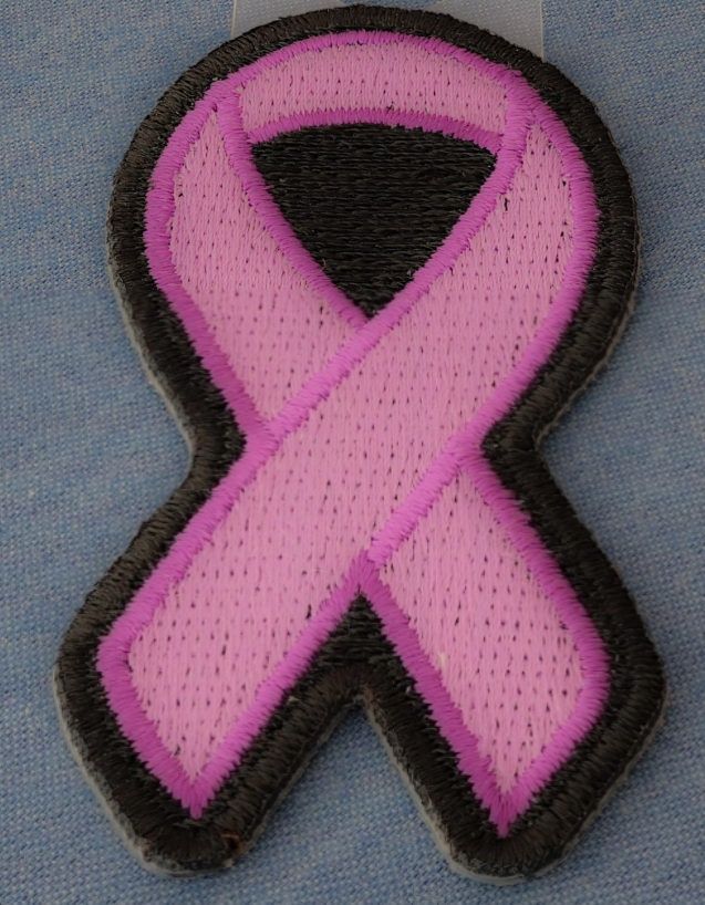 Purple Ribbon Patch For Breast-P2762 : 3x1.25 inch - HighwayLeather