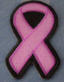 Purple Ribbon Patch For Breast-P2762 : 3x1.25 inch - HighwayLeather