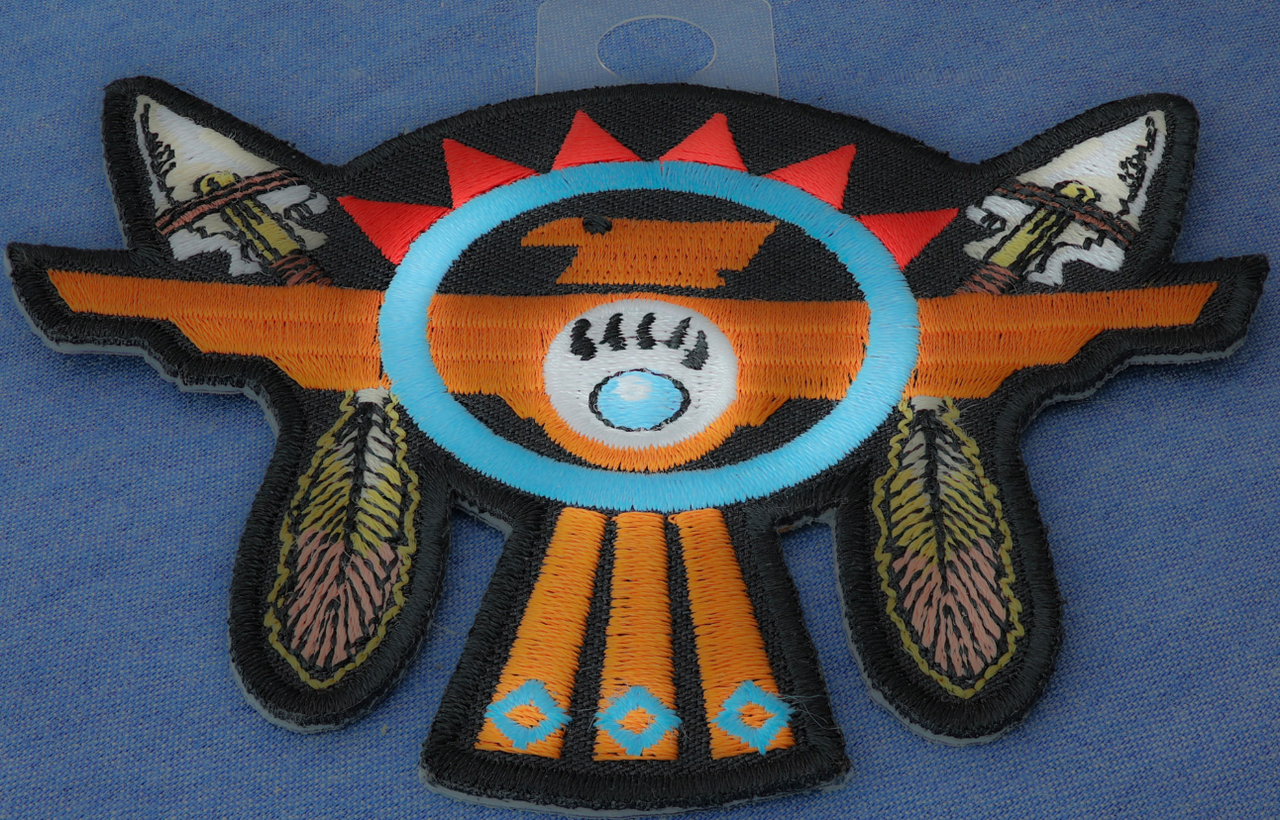 P5881 Native American Thunderbird Arrows Patch - 4x3.2 inch - HighwayLeather