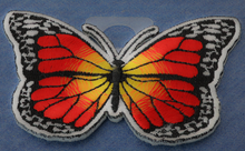 Orange Butterfly Iron On Patch-P5559 - HighwayLeather