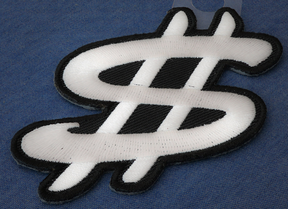 P1483 Dollar Sign-P1483 : 2.5X3.5 - HighwayLeather