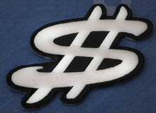 P1483 Dollar Sign-P1483 : 2.5X3.5 - HighwayLeather