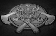 PL7856 Viking Dragon and Axes Patch - 12x9.8 inch - HighwayLeather