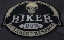 PL6105 It Ain't About Brand Biker 100% It's All About Respect Skull Patch - 10x10 inch - HighwayLeather