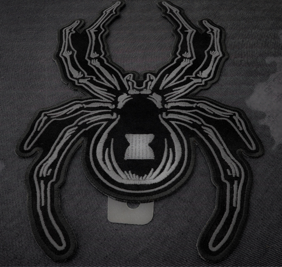 Large Iron on Spider Patch-PL6807 : 11x4.5 inch - HighwayLeather