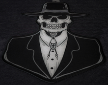 PL5983 Preacher Skull Tall Hat Patch - 8.5x12 inch - HighwayLeather