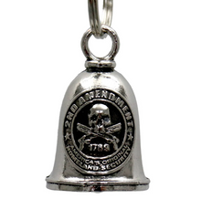 MLB9063 2ND Amendment Motorcycle Good Luck Bell w/ Key Ring-Key Chain Accessory for Bikers - HighwayLeather