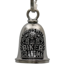 MLB9075 Biker Grandma Motorcycle Good Luck Bell w/ Key Ring-Key Chain Accessory for Bikers - HighwayLeather