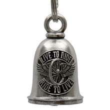 MLB9102 Flying Wheel Motorcycle Good Luck Bell w/ Key Ring-Key Chain Accessory for Bikers - HighwayLeather