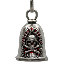 MLB9110 Headress Motorcycle Good Luck Bell w/ Key Ring-Key Chain Accessory for Bikers - HighwayLeather