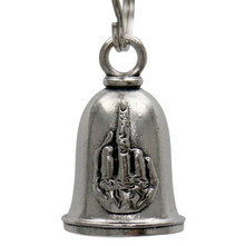 MLB9121 Middle Finger Motorcycle Good Luck Bell w/ Key Ring-Key Chain Accessory for Bikers - HighwayLeather