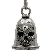 MLB9138 Skull Bell Motorcycle Good Luck Bell w/ Key Ring-Key Chain Accessory for Bikers - HighwayLeather