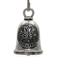 MLB9159 Zodiac Gemini Motorcycle Good Luck Bell w/ Key Ring-Key Chain Accessory for Bikers - HighwayLeather
