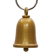 MLB9167 Antique Gold Motorcycle Good Luck Bell w/ Key Ring-Key Chain Accessory for Bikers - HighwayLeather