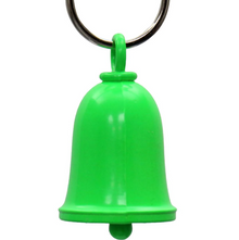 MLB9168 Neon Green Motorcycle Good Luck Bell w/ Key Ring-Key Chain Accessory for Bikers - HighwayLeather