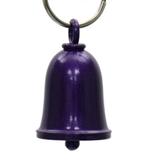 MLB9173 Glitter Purple Motorcycle Good Luck Bell w/ Key Ring-Key Chain Accessory for Bikers - HighwayLeather