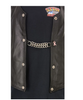 MLA1021 Pink Ribbon Medallion Vest Extender - Double Chrome Chains Genuine Leather 6.5" Extension MLA1021-Single - HighwayLeather