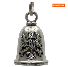 MLB9119 Mechanic Motorcycle Good Luck Bell w/ Key Ring-Key Chain Accessory for Bikers - HighwayLeather