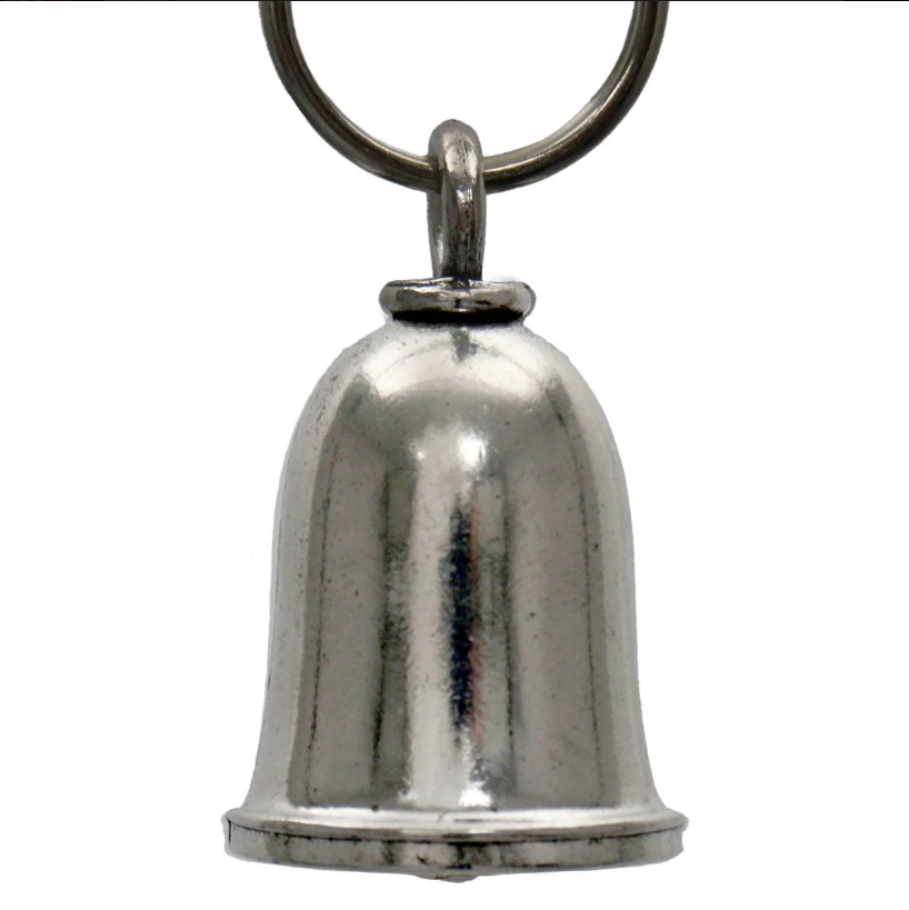 MLB9057 Plain Motorcycle Good Luck Bell w/ Key Ring-Key Chain Accessory for Bikers - HighwayLeather