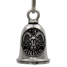 MLB9156 Zodiac Aries Motorcycle Good Luck Bell w/ Key Ring-Key Chain Accessory for Bikers - HighwayLeather