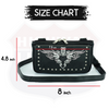 HL80156GRAY Leather Hip Clip Purse Bag Women GREY Waist Bag Fanny Pack Motorcycle Biker - HighwayLeather