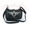 HL80156GRAY Leather Hip Clip Purse Bag Women GREY Waist Bag Fanny Pack Motorcycle Biker - HighwayLeather