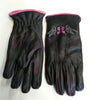Ladies Full Finger Leather Gloves with Butterfly Embroidery