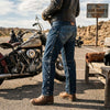 HL21836 BLUE Denim Chap lightweight Motorcycle Style Riding Chaps - Blue PRIDE DENIM CHAPS - HighwayLeather