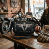 HL80156GRAY Leather Hip Clip Purse Bag Women GREY Waist Bag Fanny Pack Motorcycle Biker - HighwayLeather
