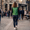 HL14945Green  WOMEN Bulletproof Style Leather vest designs for Bikers Clubs - HighwayLeather