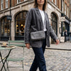 HL80151GRAY Stud Leather Hip Clip Purse Bag Women Grey Waist Bag Fanny Pack Motorcycle GRAY - HighwayLeather