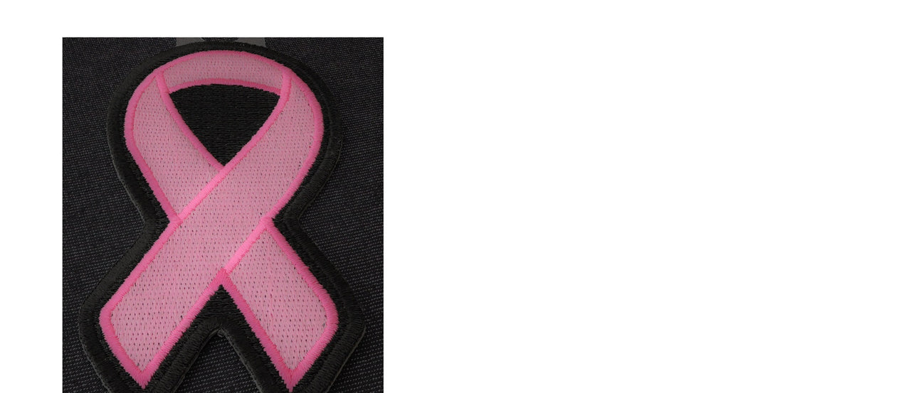 Medium Pink Ribbon Patch For Br-P2345M : 2x4.5 inch - HighwayLeather