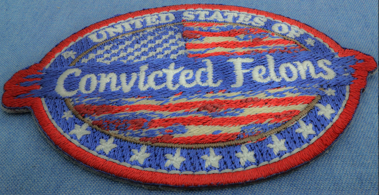 P7886 United States of Convicted Felons Patch - 3.5x2.5 inch - HighwayLeather
