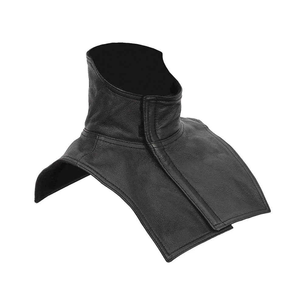 First MFG leather neck warmer, face and neck safety accessory, soft and warm for outdoor protection.