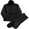 Milwaukee Leather women's black waterproof rain suit with hood, designed for outdoor protection in wet weather.