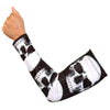 Hot Leathers ARM1001 2nd Amendment Skull arm sleeve showcasing bold American flag and skull design for motorcycle enthusiasts.