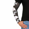 Hot Leathers ARM1001 2nd Amendment Skull arm sleeve featuring a bold skull and patriotic design on black fabric.