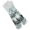 Black Assassin arm sleeve by Hot Leathers featuring bold graphic design, worn on a person's arm for style and protection.