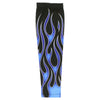 Hot Leathers Flames Blue Arm Sleeve showing detailed flame design on durable fabric, designed for motorcycle riders.