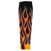 Hot Leathers Flames Orange Arm Sleeve showing vibrant flame design on black fabric for motorcycle or biker style.