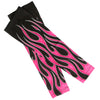 Pink flames design Hot Leathers arm sleeve with a vibrant pattern, made for motorcycle riders and outdoor enthusiasts.