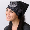 Hot Leathers Hot Leather Tribal Rose bandana featuring a bold tribal rose pattern, made of durable fabric perfect for head or neck wear.