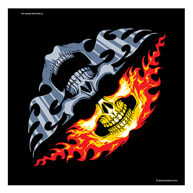 Hot Leathers Skull Faces bandana featuring bold skull graphic design on black fabric, perfect for motorcycle and casual wear.