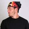 Hot Leathers Skull Faces bandana featuring a bold skull design, made of lightweight fabric, ideal for motorcycle or casual wear.