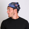 Hot Leathers Patriotic Upwing Bandana with American flag design, featuring bold stars and stripes in red, white, and blue.