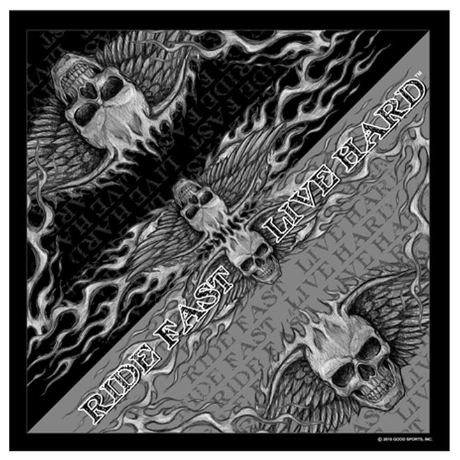 Hot Leathers Bad Scratch bandana featuring a rugged design, made from soft fabric with bold printed graphics.