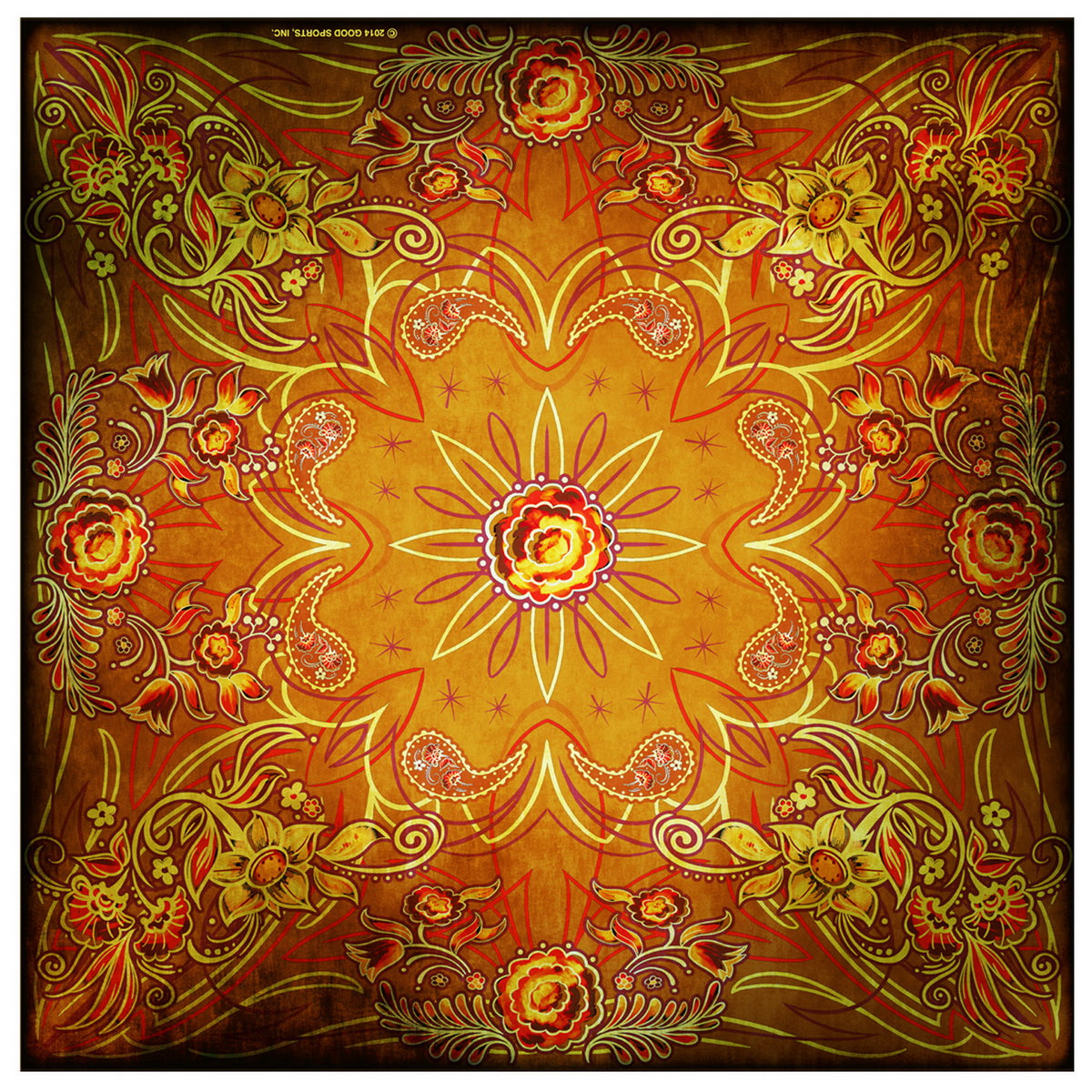 Hot Leathers Pinstripe Flowers Bandana featuring a stylish floral and pinstripe design, made of soft fabric for versatile wear.