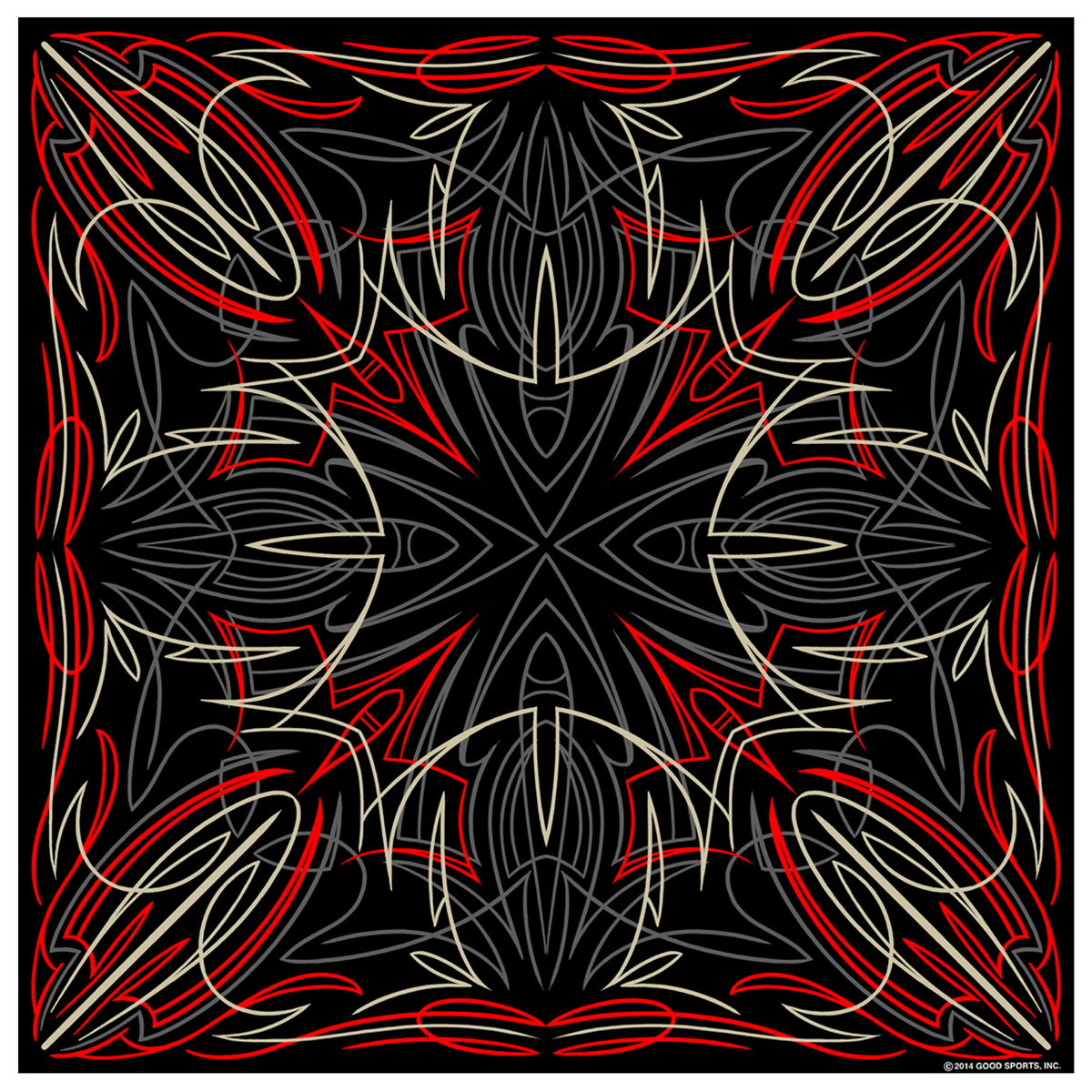 Hot Leathers Pinstripe Bandana featuring bold pinstripe design, versatile accessory for motorcycle and casual fashion styling.