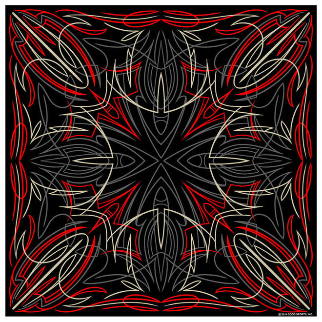 Hot Leathers Pinstripe Bandana featuring bold pinstripe design, versatile accessory for motorcycle and casual fashion styling.